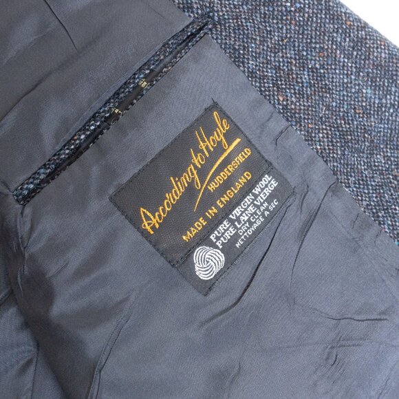 Vintage Tweed Sport Coat Wool Blazer Jacket Elbow Patches England 48 L Moores - Picture 5 of 16